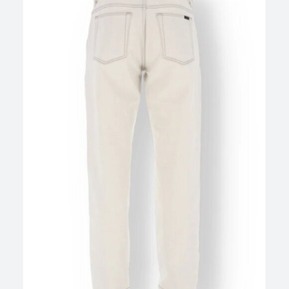 SAINT LAURENT Carrot Fit Denim Jeans Grey Off White Size 28 NWT - Picture 3 of 12